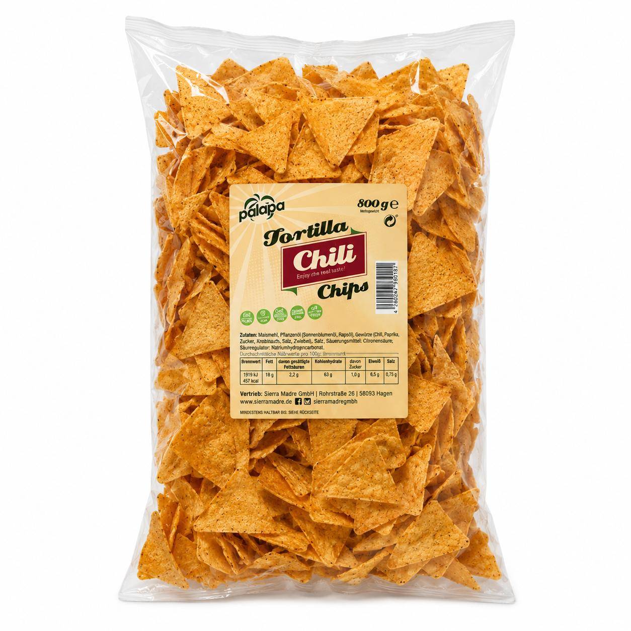 Palapa - Tortillas Chips Chilli, 800 g Tüte