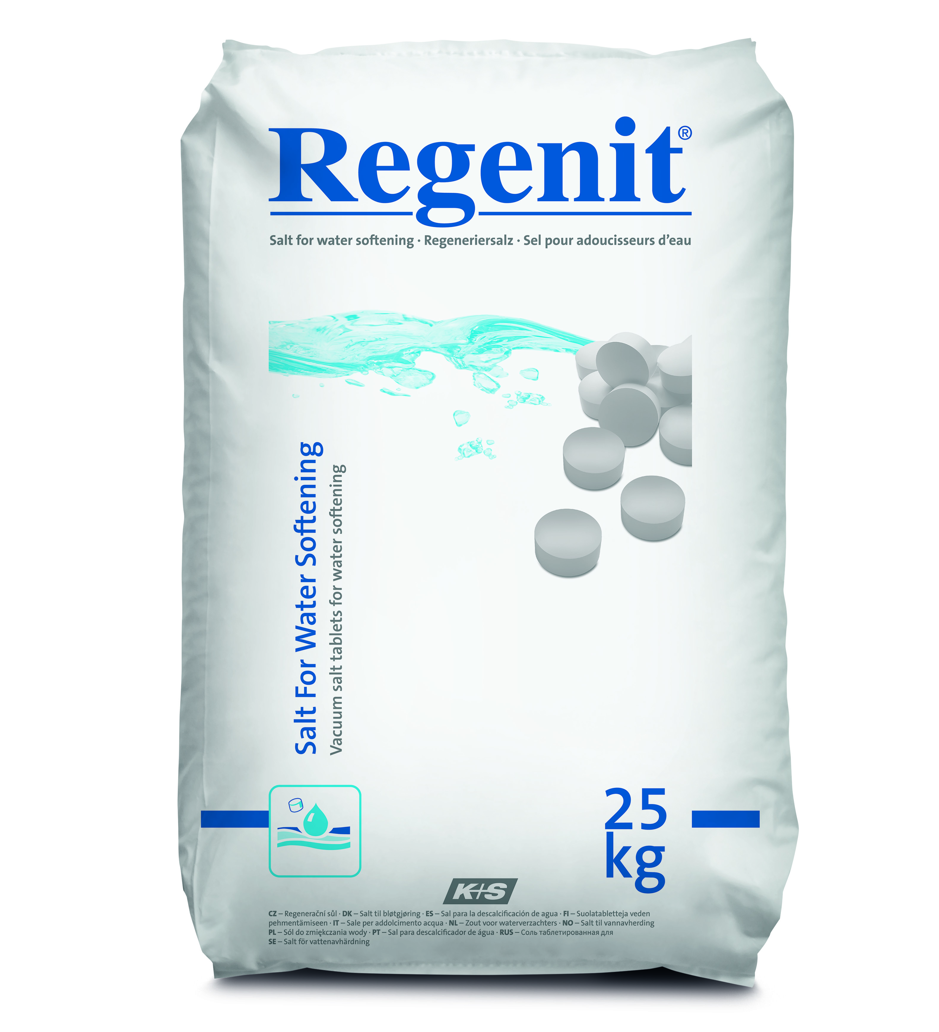 Regenit - Regeneriersalz, Salztabletten, 25 kg Sack Regenit - Regeneriersalz, Salztabletten, 25 kg Sack