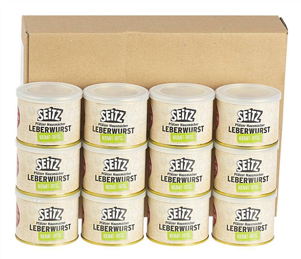 Seitz - Vollkonserven Leberwurst, 12 x 200 g Dose