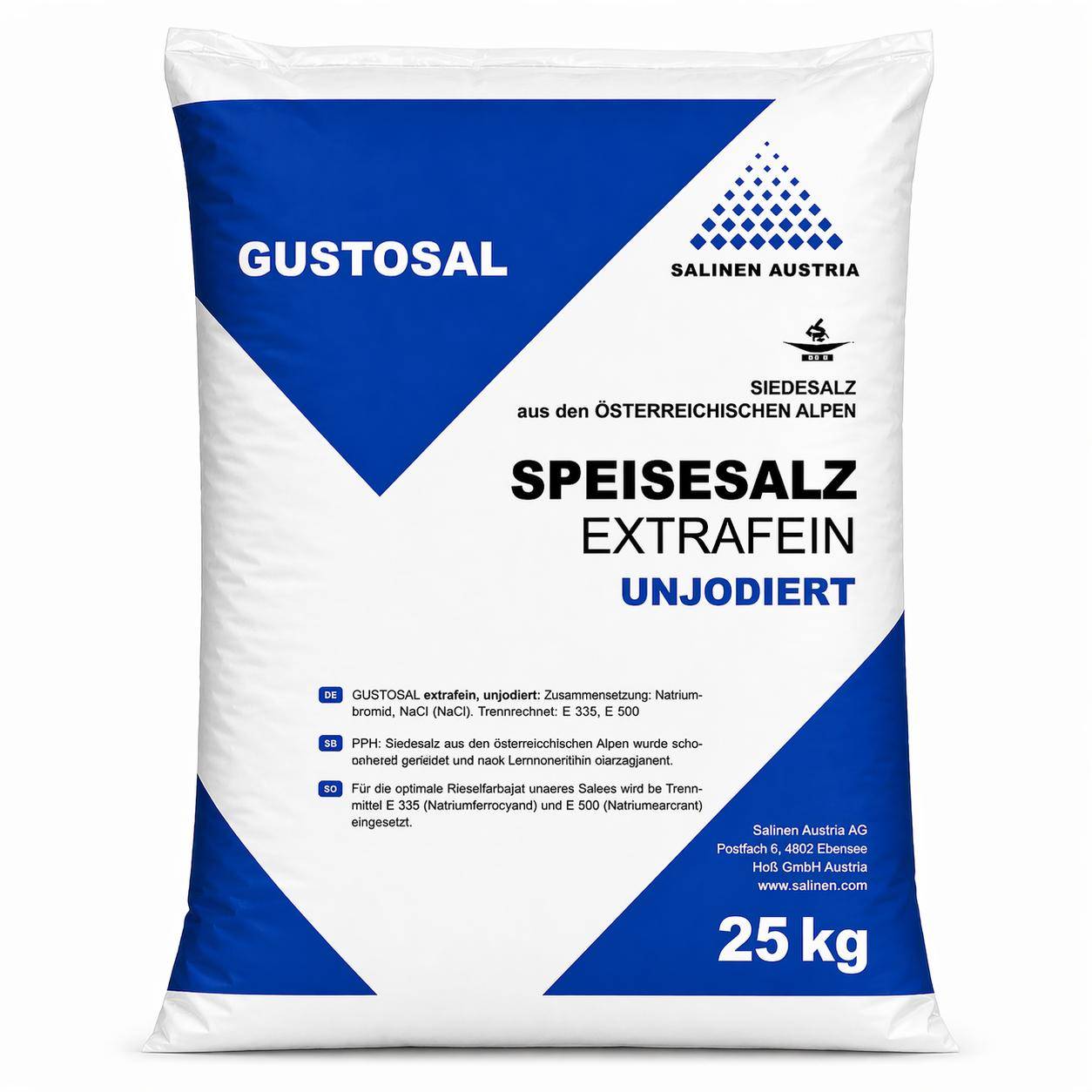 Gustosal - Speisesalz ohne Jod, 25 kg Sack Gustosal - Speisesalz ohne Jod, 25 kg Sack