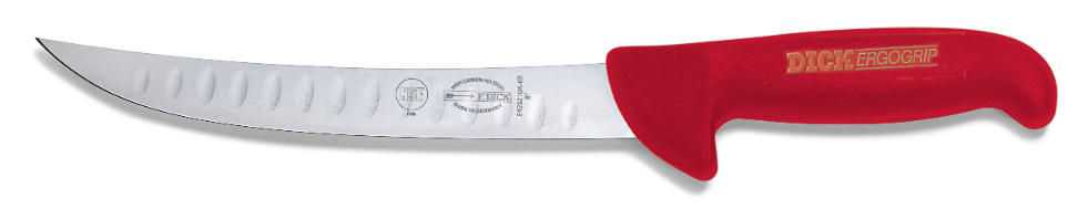F. DICK - ErgoGrip Zerlegemesser, Kullenschliff, 21 cm, rot, 8242521K-03 F. DICK - ErgoGrip Zerlegemesser, Kullenschliff, 21 cm, rot, 8242521K-03