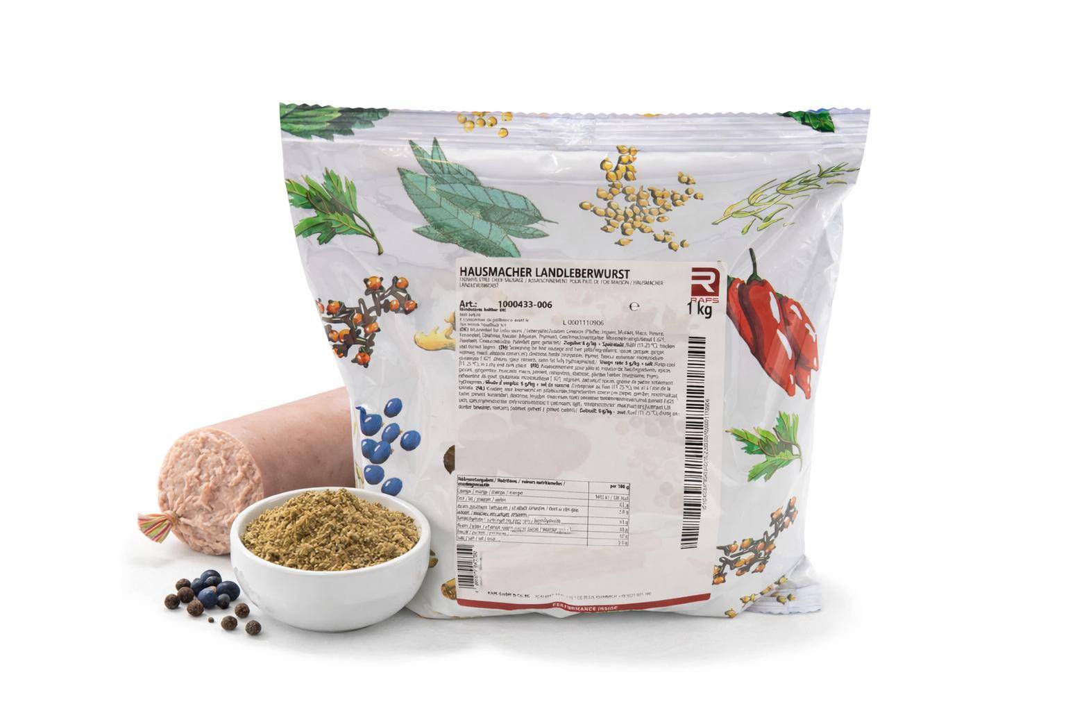 Raps - Hausmacher Landleberwurst Würzung, 1 kg Beutel Raps - Hausmacher Landleberwurst Würzung, 1 kg Beutel