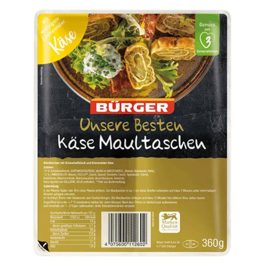 Bürger - "Unsere Besten" Käse Maultaschen, 360 g Beutel Bürger - "Unsere Besten" Käse Maultaschen, 360 g Beutel