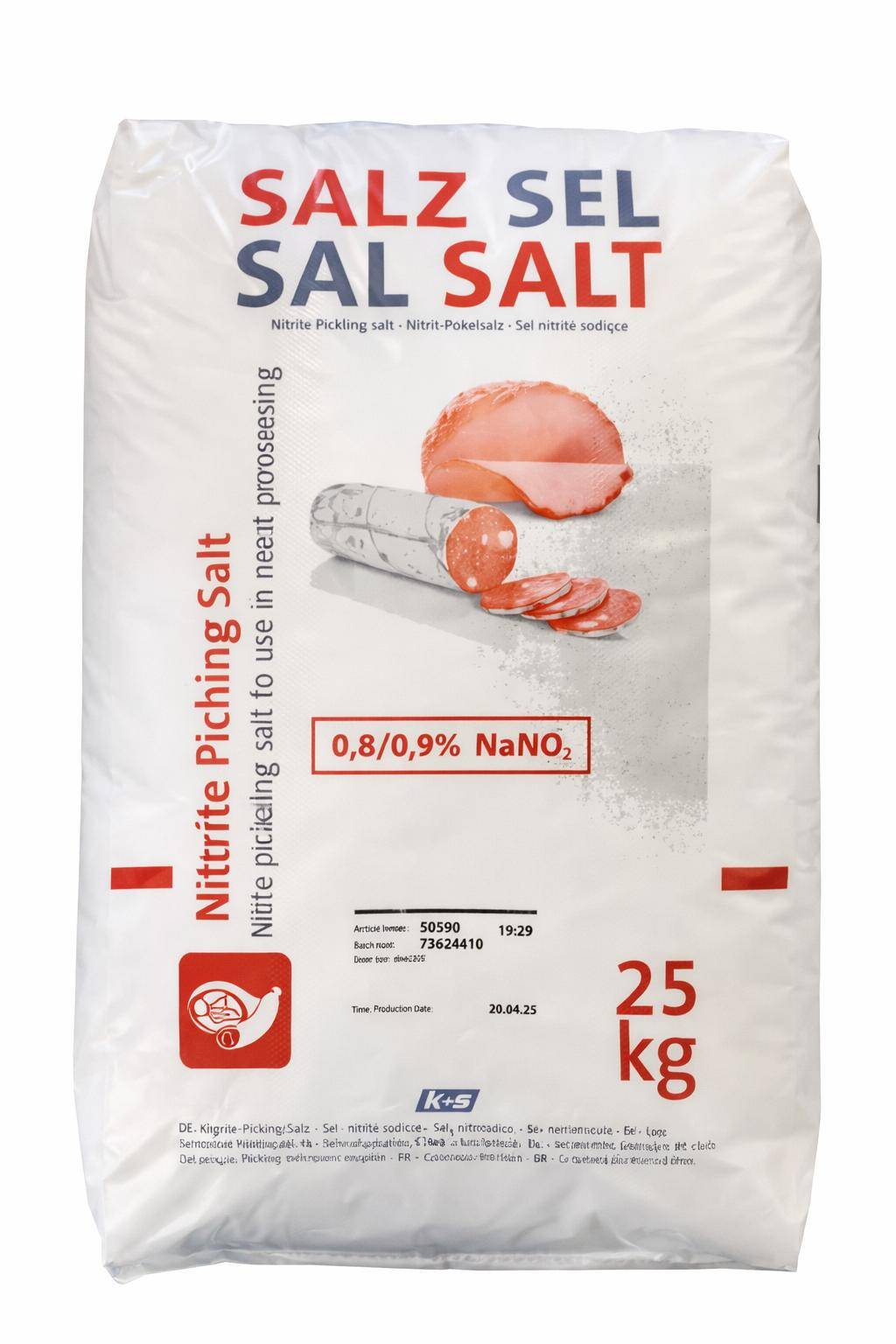 K+S - Nitritsalz / Pökelsalz, 0,8-0,9 mg, 25 kg Sack
