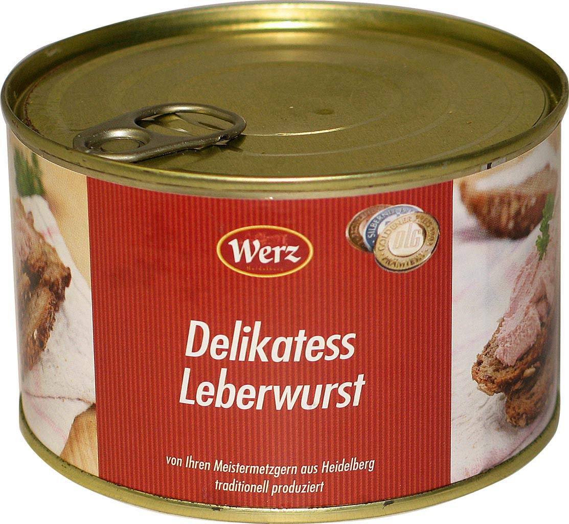 Werz - Vollkonserven Delikates Leberwurst, 400 g Dose Werz - Vollkonserven Delikates Leberwurst, 400 g Dose