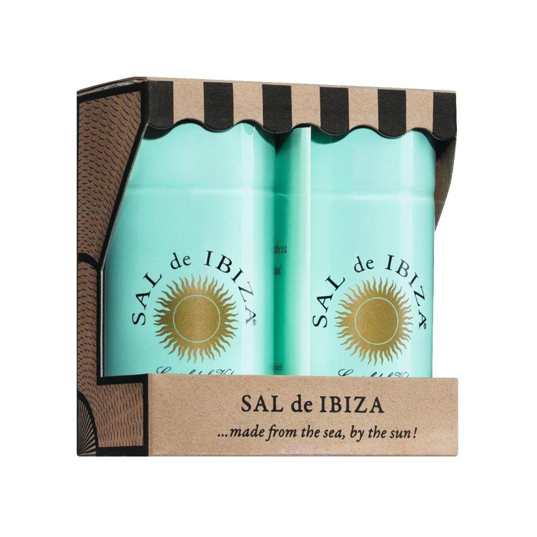 Sal de Ibiza - Granito Strandkorb-Duo Meersalz & Pfeffer, 90 g / 40 g Keramikstreuer