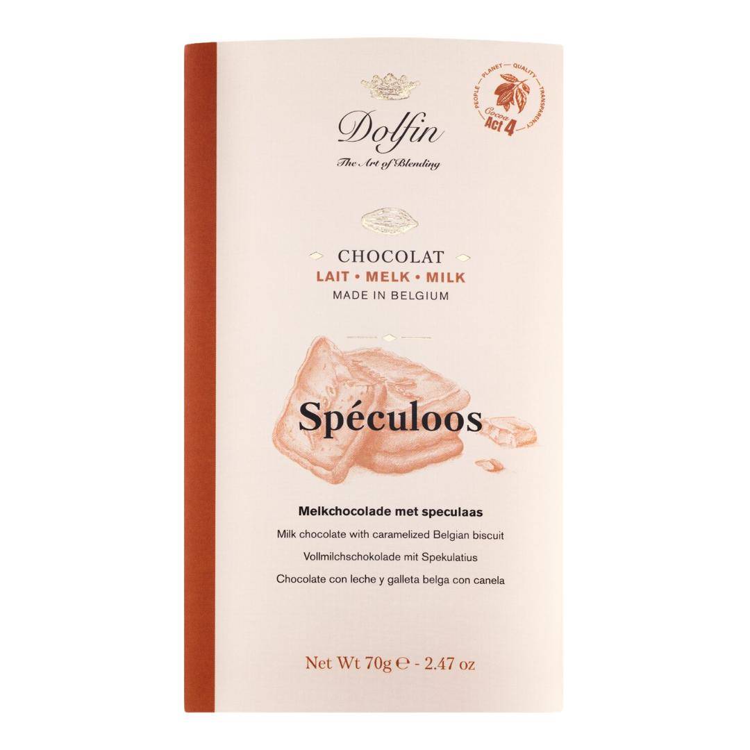 Dolfin - Vollmilchschokolade mit Spekulatius, 70 g Stück