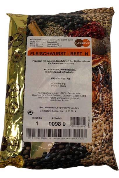 Hagesüd - Fleischwurst Best N, 1 kg Beutel