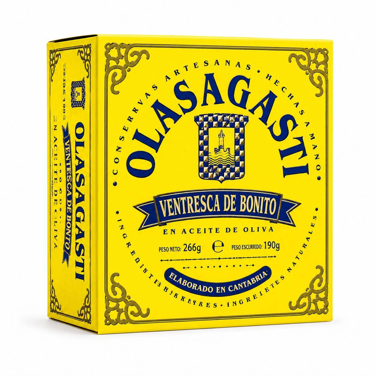 Olasagasti - Bauchfleisch vom Thunfisch (Yellowfin) in Olivenöl, 260 g Dose