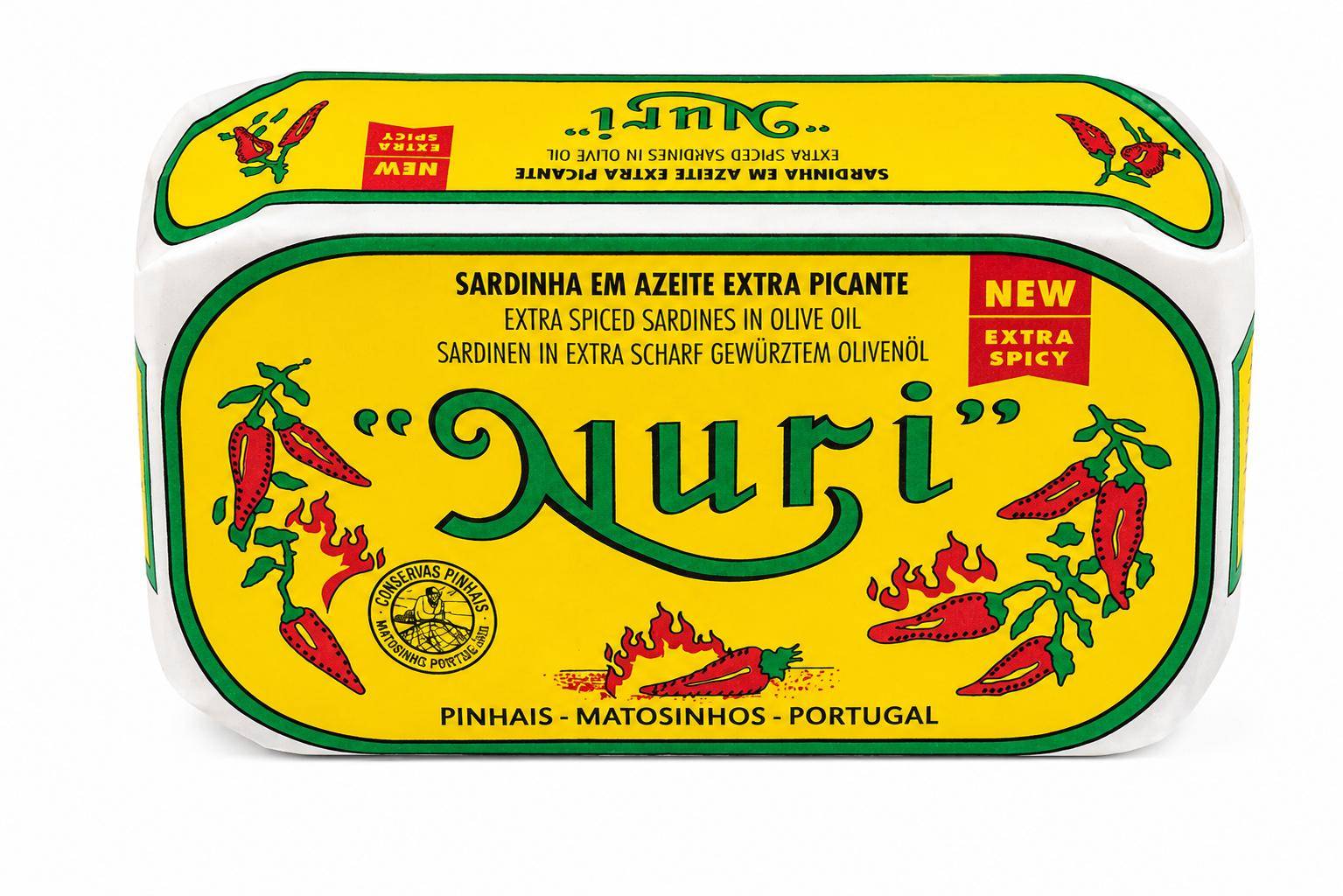 Nuri - Pikante Sardinen in Olivenöl extra scharf, 125 g Dose