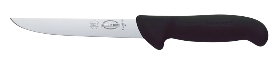 F. DICK - ErgoGrip Ausbeinmesser, breit, 15 cm, schwarz, 8225915-01 F. DICK - ErgoGrip Ausbeinmesser, breit, 15 cm, schwarz, 8225915-01