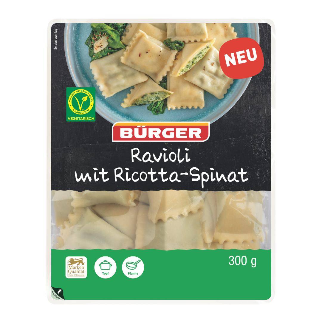 Bürger - Ravioli mit Spinat-Ricotta, 300 g Beutel