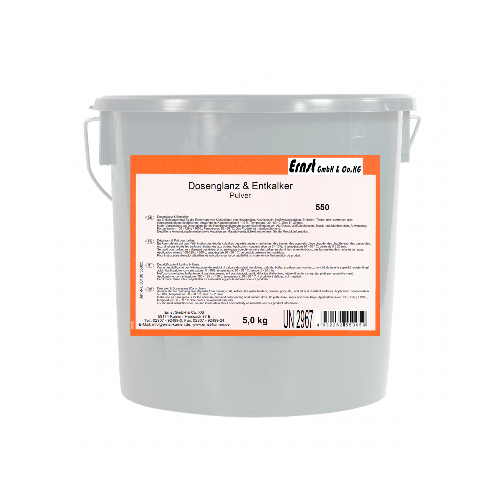 Ernst - Dosenglanz, Pulver, 550, 5 kg Eimer Ernst - Dosenglanz, Pulver, 550, 5 kg Eimer