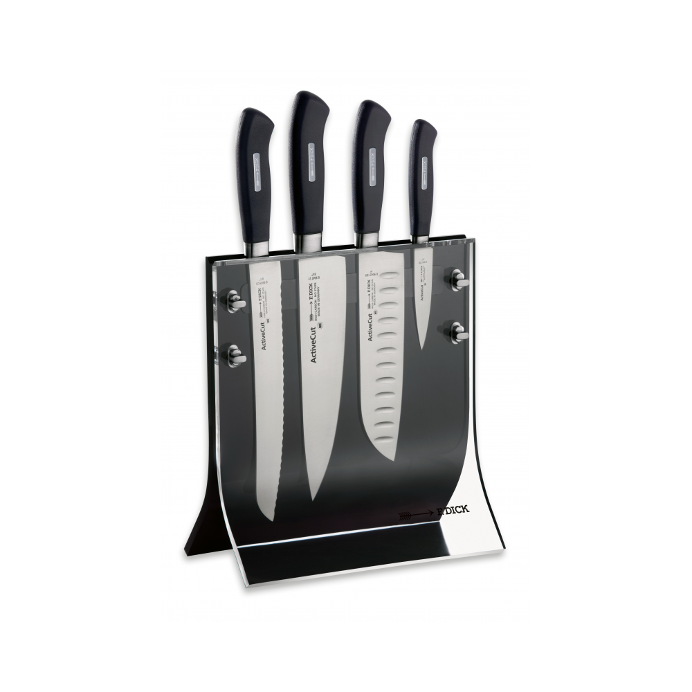 F. DICK - Messerblock "4 Knives", 4-teilig, schwarz, 8907200 F. DICK - Messerblock "4 Knives", 4-teilig, schwarz, 8907200