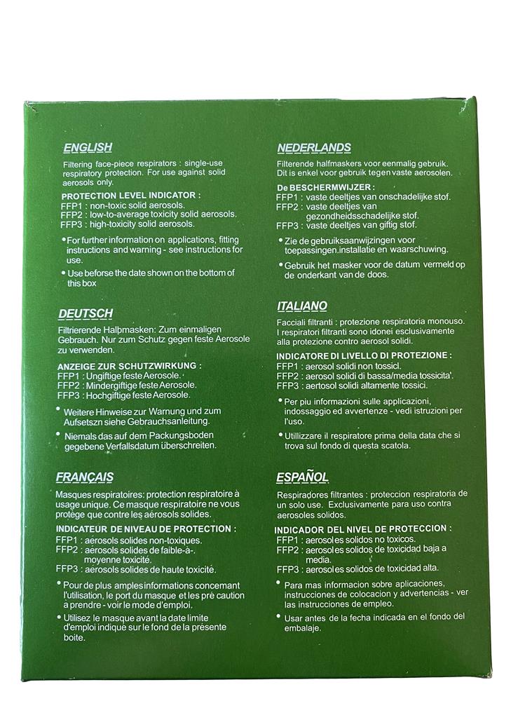 Mund- und Nasenschutz, Halbmaske, weiß, FFP2, Staubschutz - 20 Stück Mund- und Nasenschutz, Halbmaske, weiß, FFP2, Staubschutz - 20 Stück