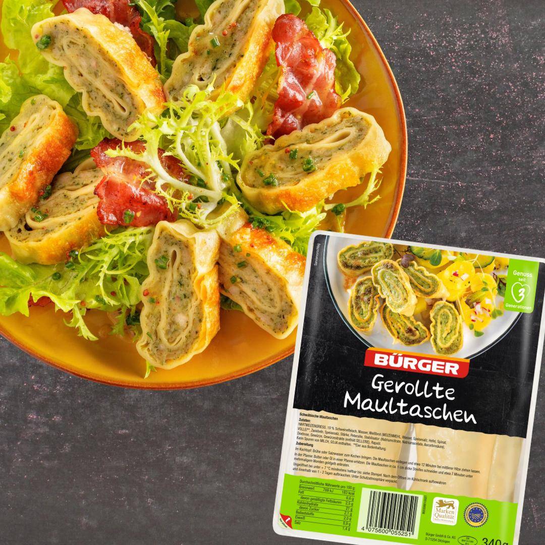 Bürger - Gerollte Maultaschen, 340 g Beutel