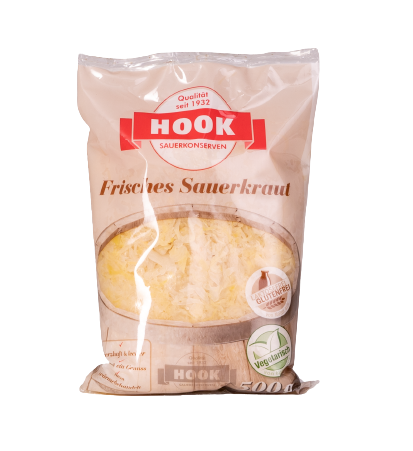 Hook - Frisches Sauerkraut, 5 x 500 g Beutel Hook - Frisches Sauerkraut, 5 x 500 g Beutel