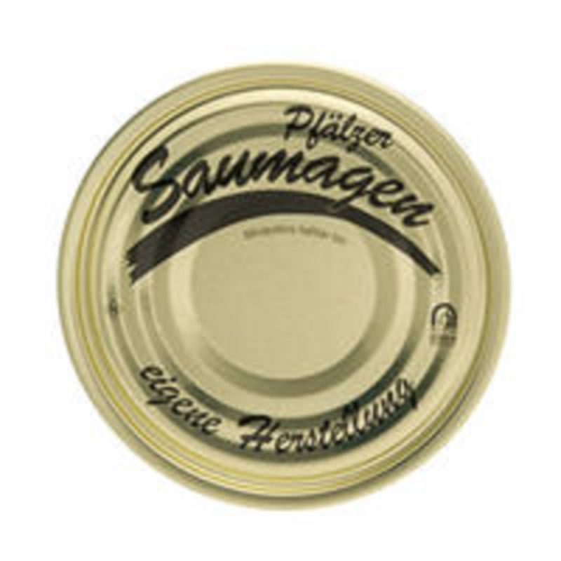 Fuduu.de - Weißblech Dosendeckel, 73 mm, 100 Stück, Aufdruck: Saumagen Fuduu.de - Weißblech Dosendeckel, 73 mm, 100 Stück, Aufdruck: Saumagen