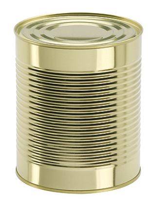 Weißblech Dosen, 99/119 mm, mit Sicken, ohne Deckel, 50 Stück