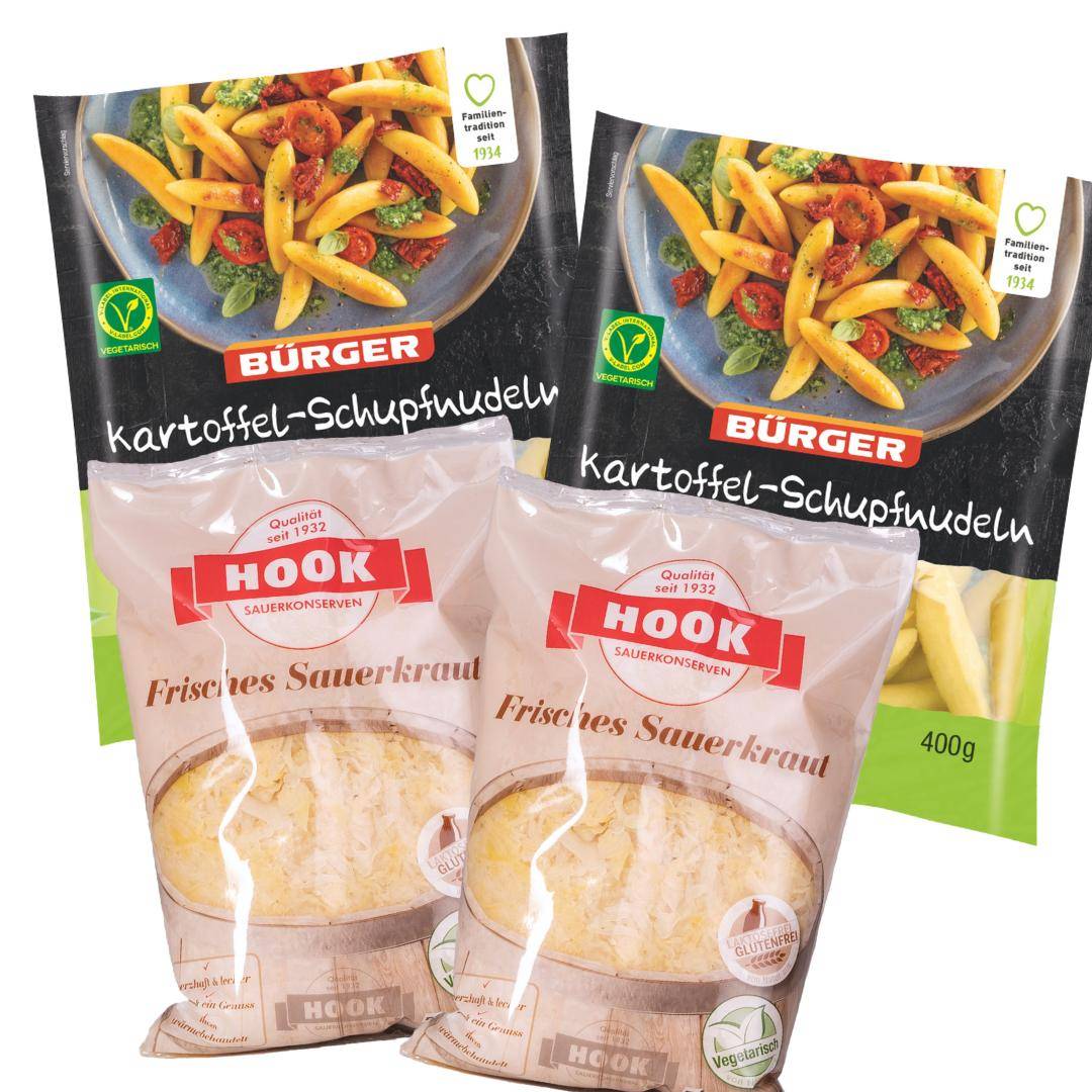 Bürger x Hook - "Schwaben-Duo" – Schupfnudeln & Sauerkraut Set Bürger x Hook - "Schwaben-Duo" – Schupfnudeln & Sauerkraut Set