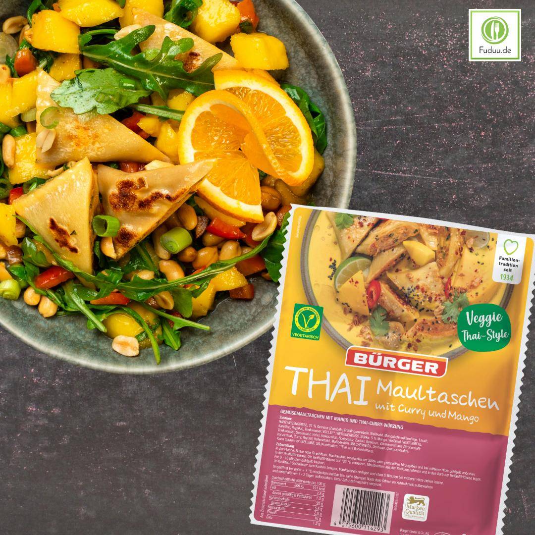 Bürger - THAI Maultaschen mit Curry und Mango, 300 g Beutel
