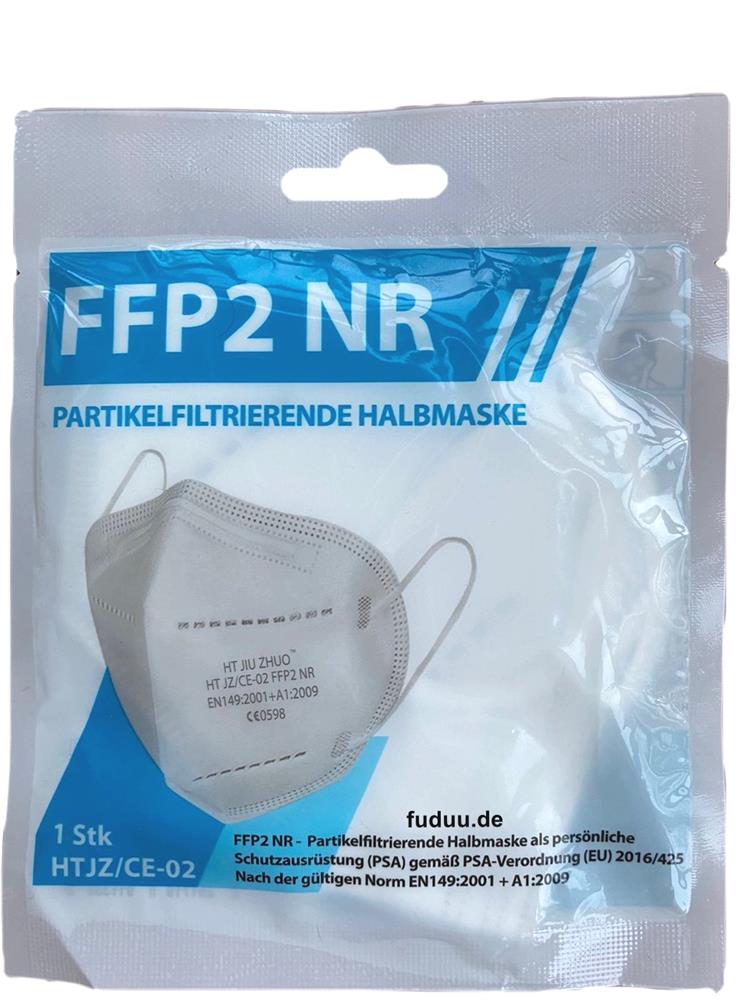 Fuduu.de - FFP2 Mundschutz Halbmaske weiß, 10 Stück