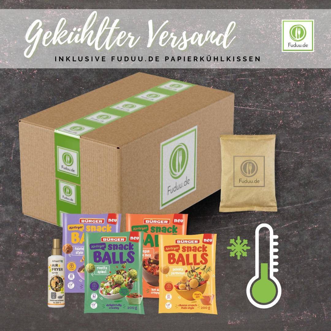 Bürger x Albaöl - Airfryer Snack Balls Lieblingsmix "Crunch Crew" + gratis Albaöl Air Fryer Spray Bürger x Albaöl - Airfryer Snack Balls Lieblingsmix "Crunch Crew" + gratis Albaöl Air Fryer Spray