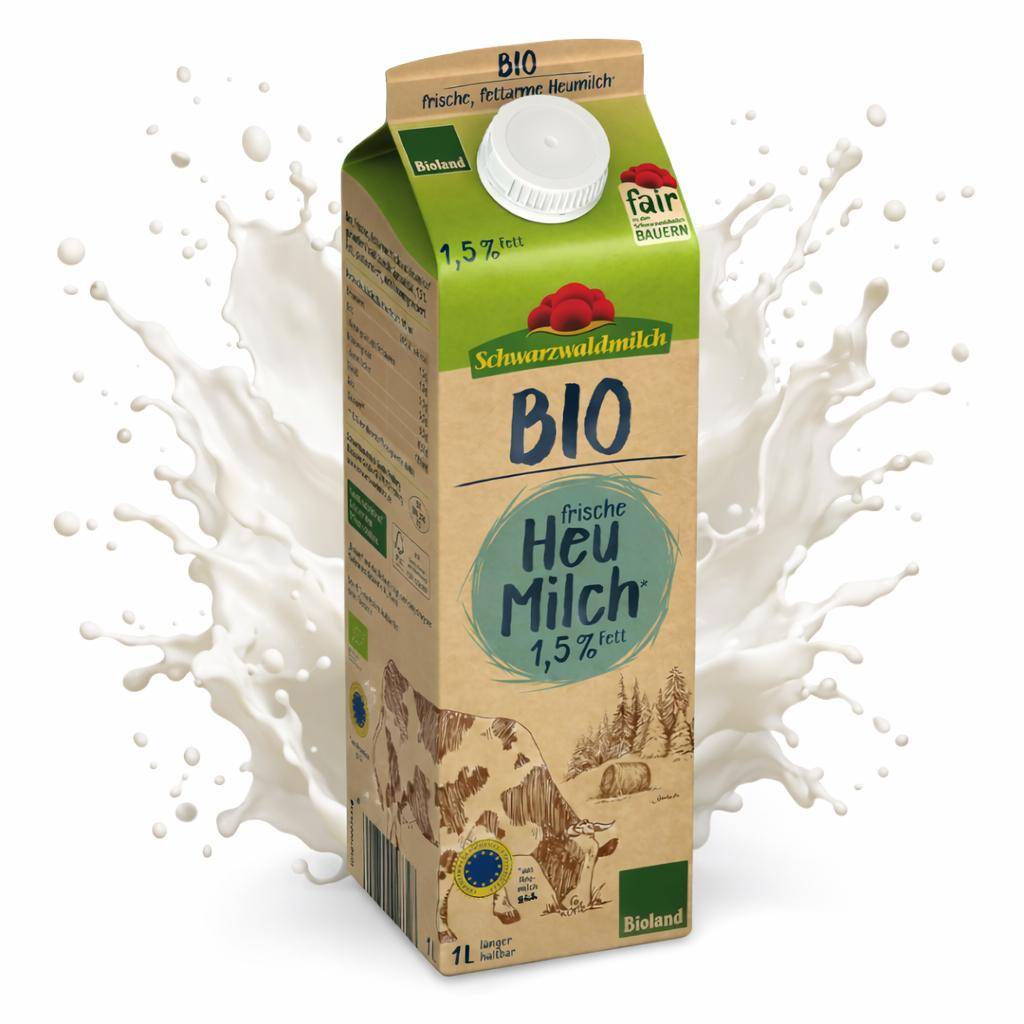 Schwarzwaldmilch - Bioland frische Heumilch 1,5%, 10 x 1 Liter Schwarzwaldmilch - Bioland frische Heumilch 1,5%, 10 x 1 Liter