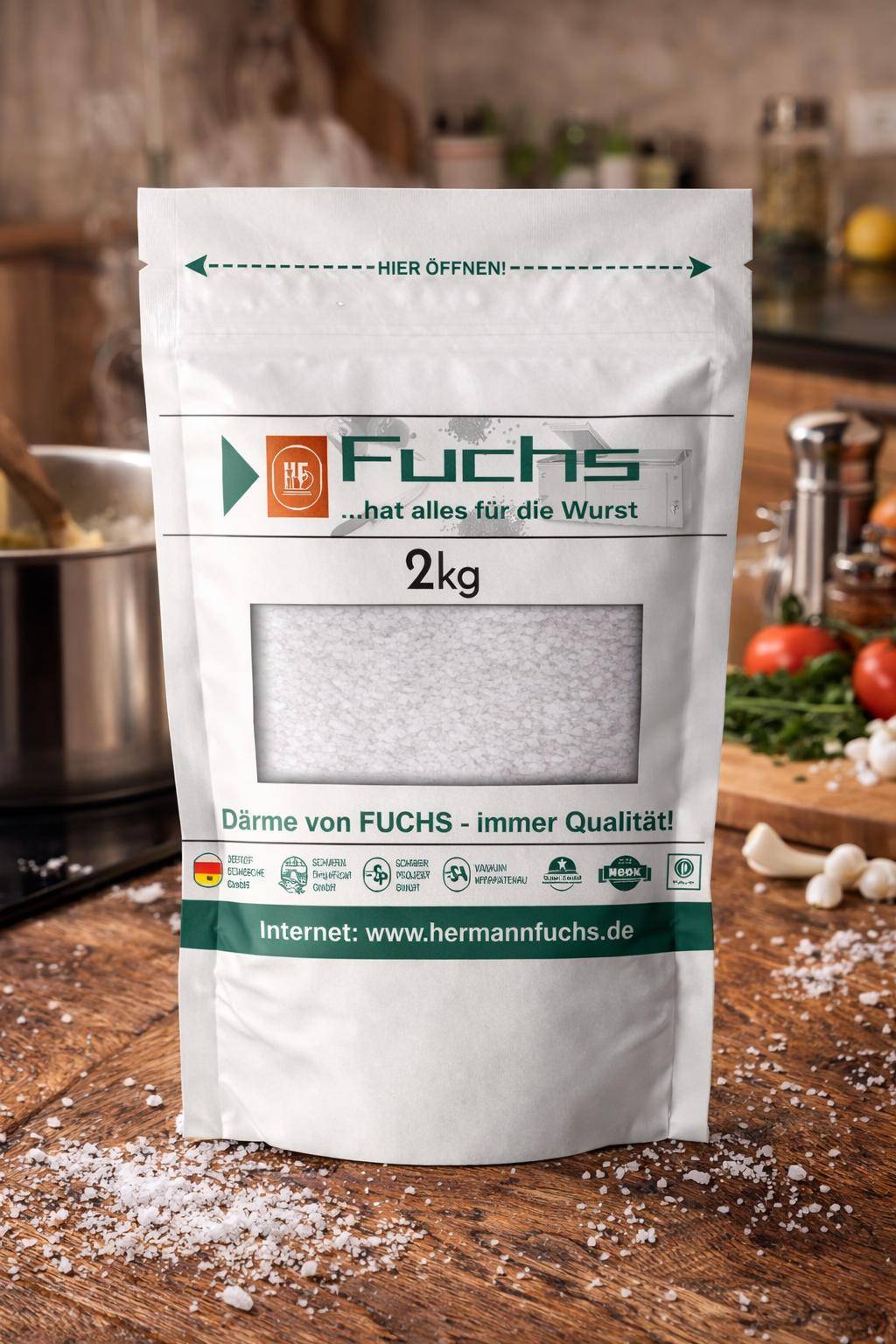 Fuduu.de - Meersalz fein (0,2-0,8), 1 kg Beutel
