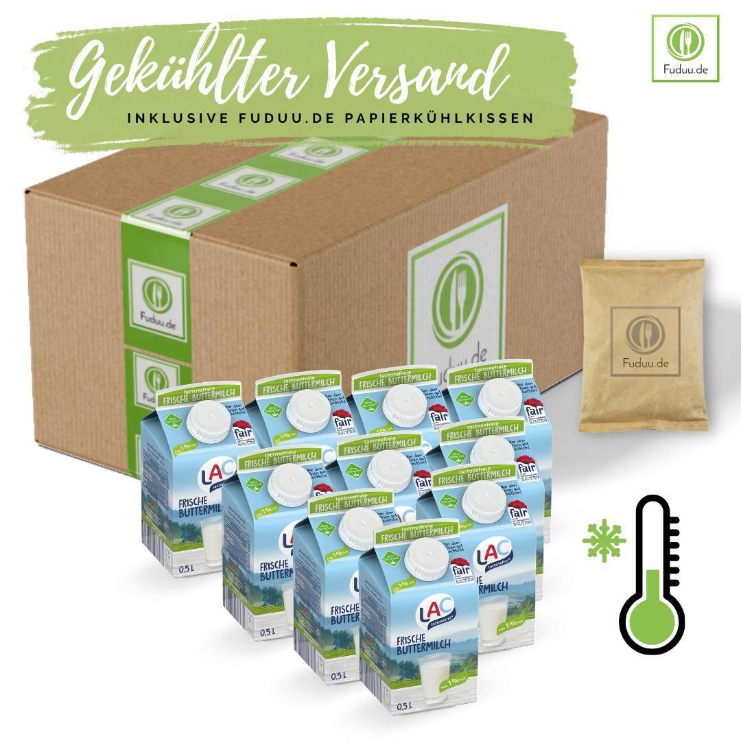 LAC - lactosefreie frische Buttermilch 0,5%, 10 x 0,5 kg
