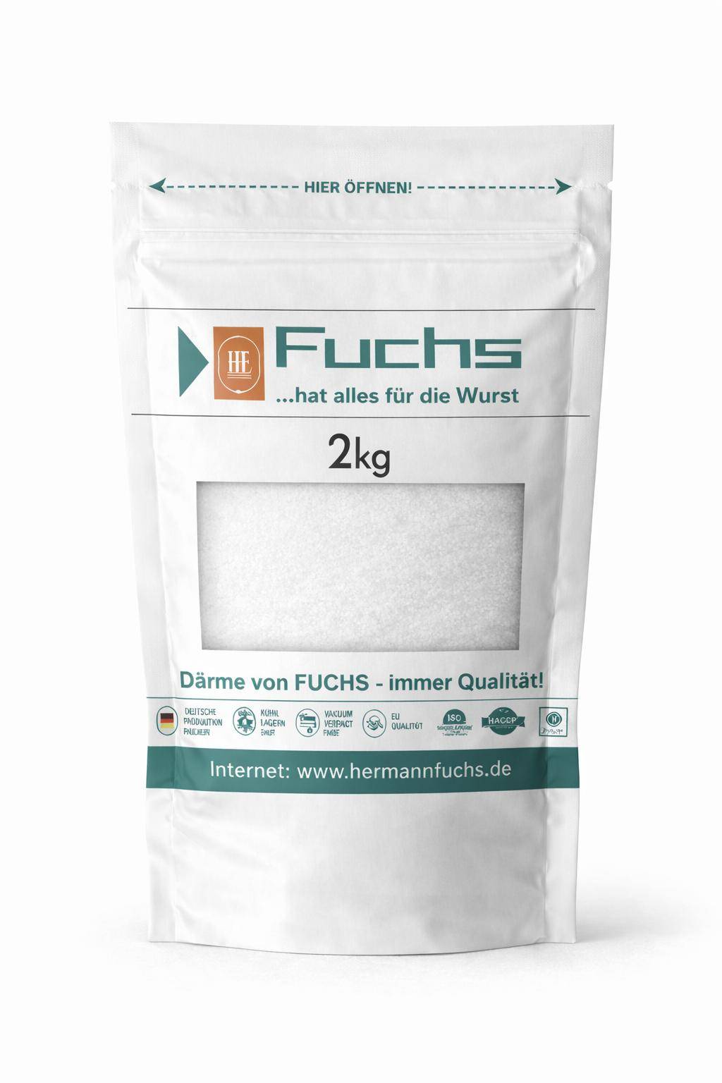 Fuchs - Nitritsalz / Pökelsalz, 0,8%-0,9%, 2 kg Beutel