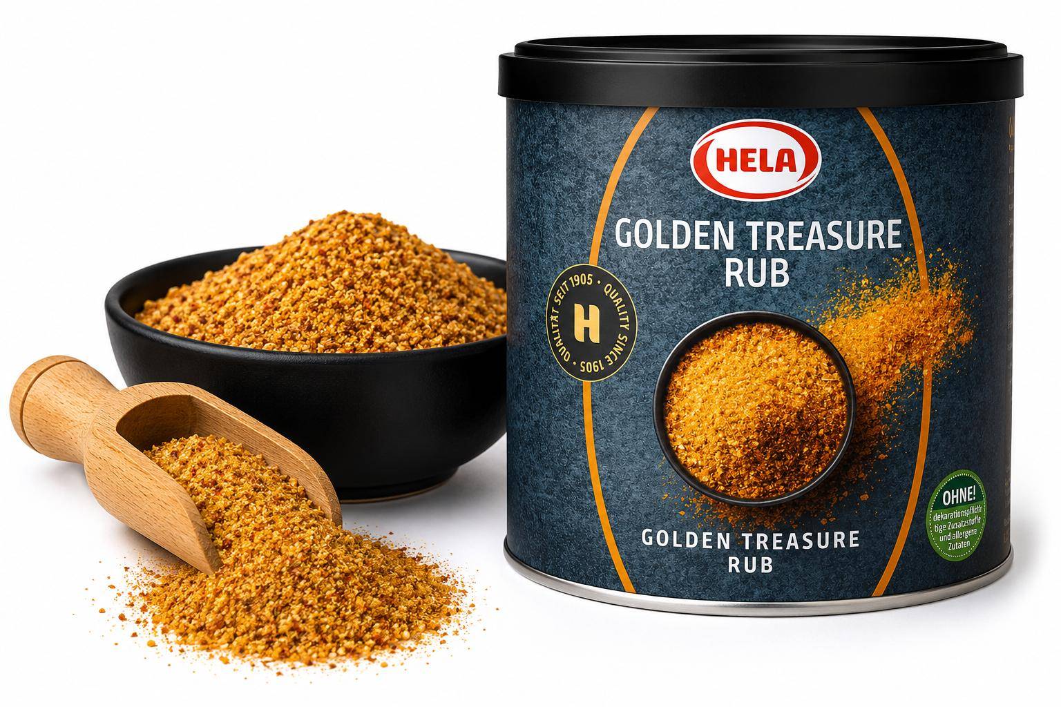 Hela - Golden Treasure Rub Würzung, 470 g Dose