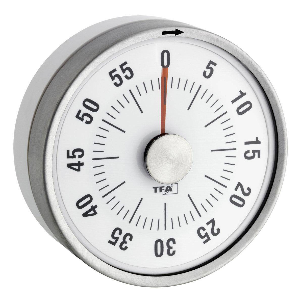 TFA - Analoger Küchen-Timer, silber