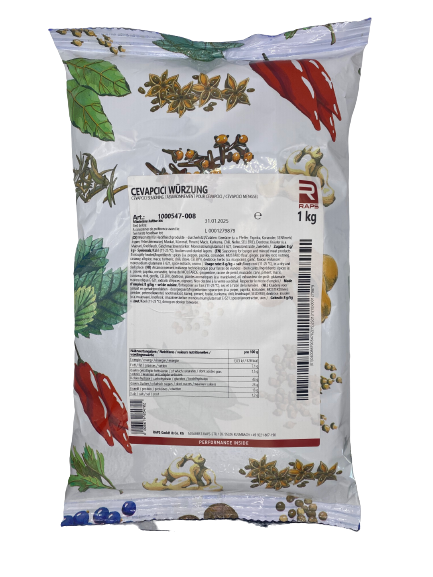 Raps - Cevapcici Würzung, 1 kg Beutel Raps - Cevapcici Würzung, 1 kg Beutel