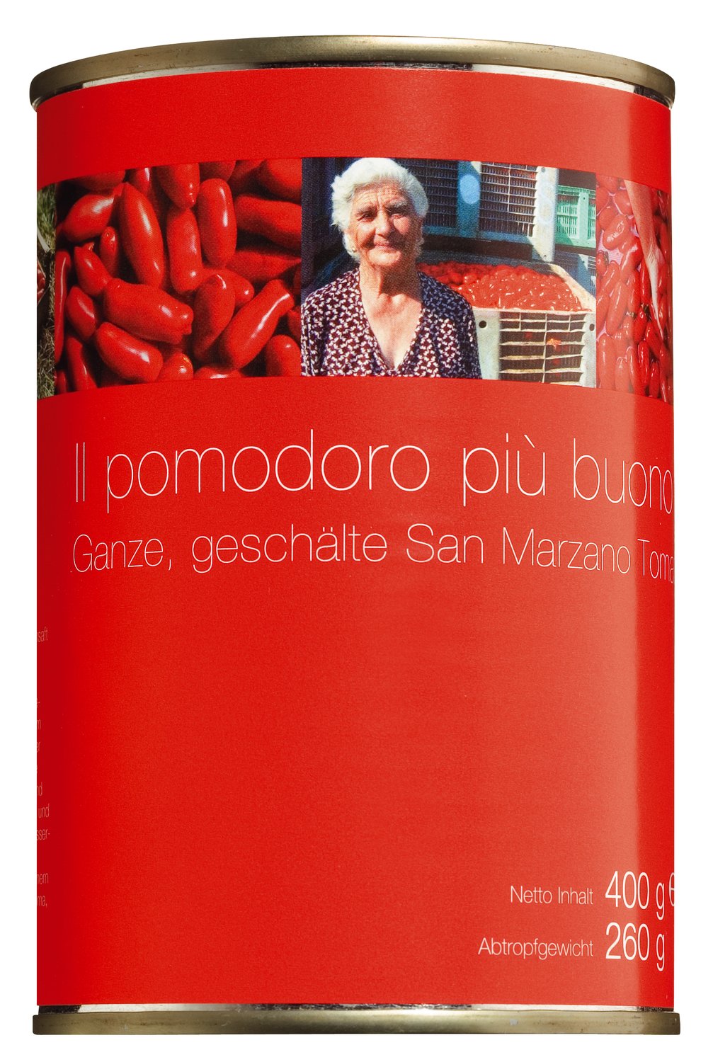 San Marzano Tomaten - ganze geschälte Tomaten, 400 g San Marzano Tomaten - ganze geschälte Tomaten, 400 g