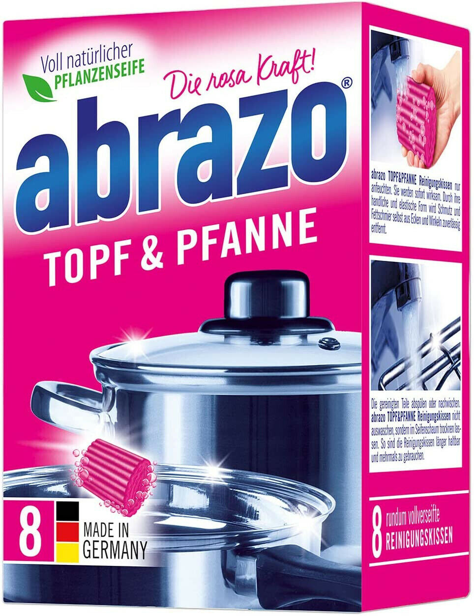 abrazo - Topf & Pfanne Reinigungskissen, 8 Stück abrazo - Topf & Pfanne Reinigungskissen, 8 Stück