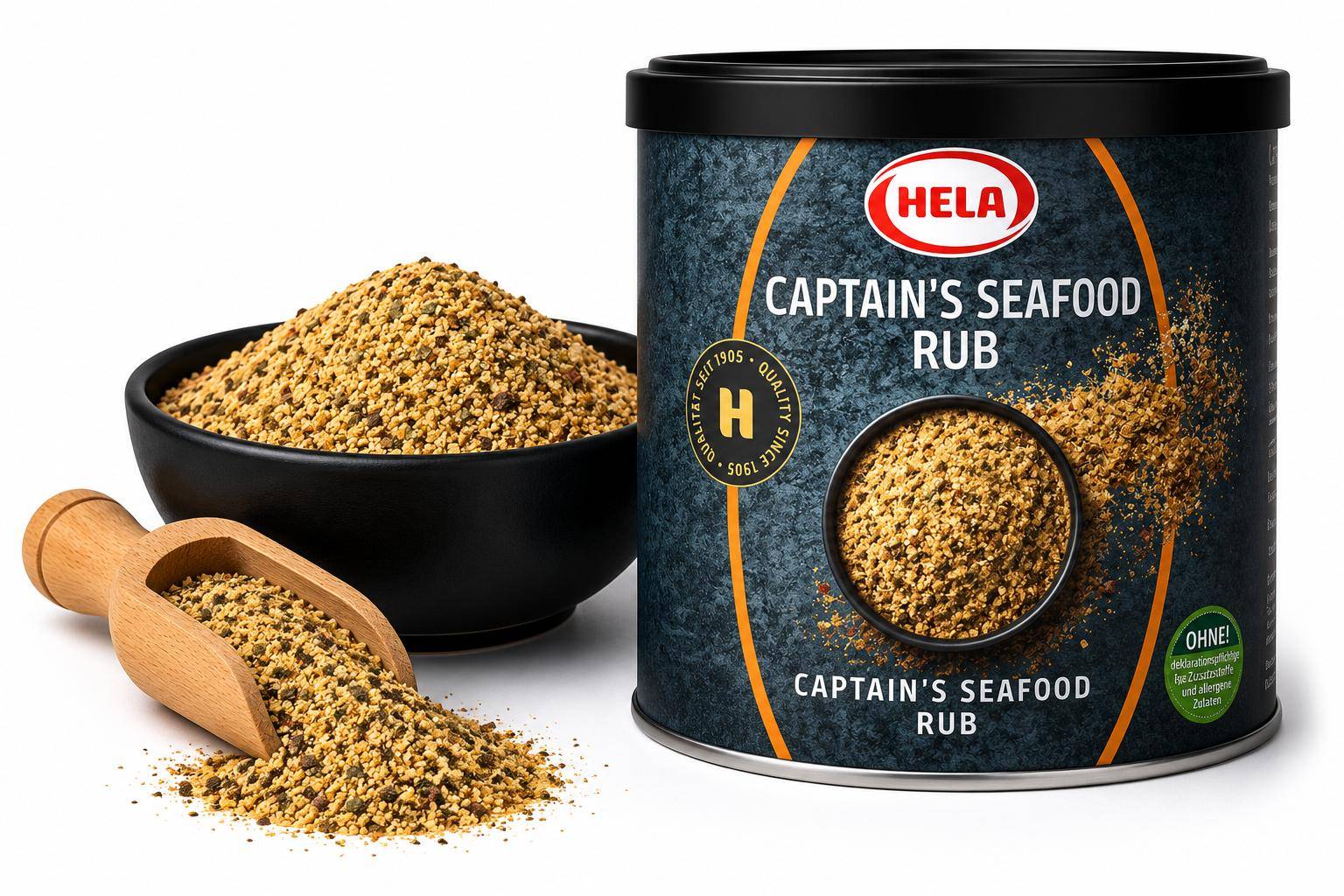 Hela - Captain's Seafood Rub Würzung, 400 g Dose