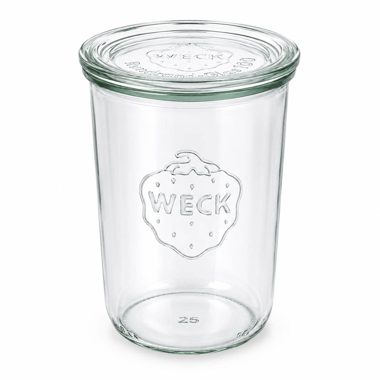 Weck - Sturzglas mit Deckel, 850 ml, 743, 6 Stück