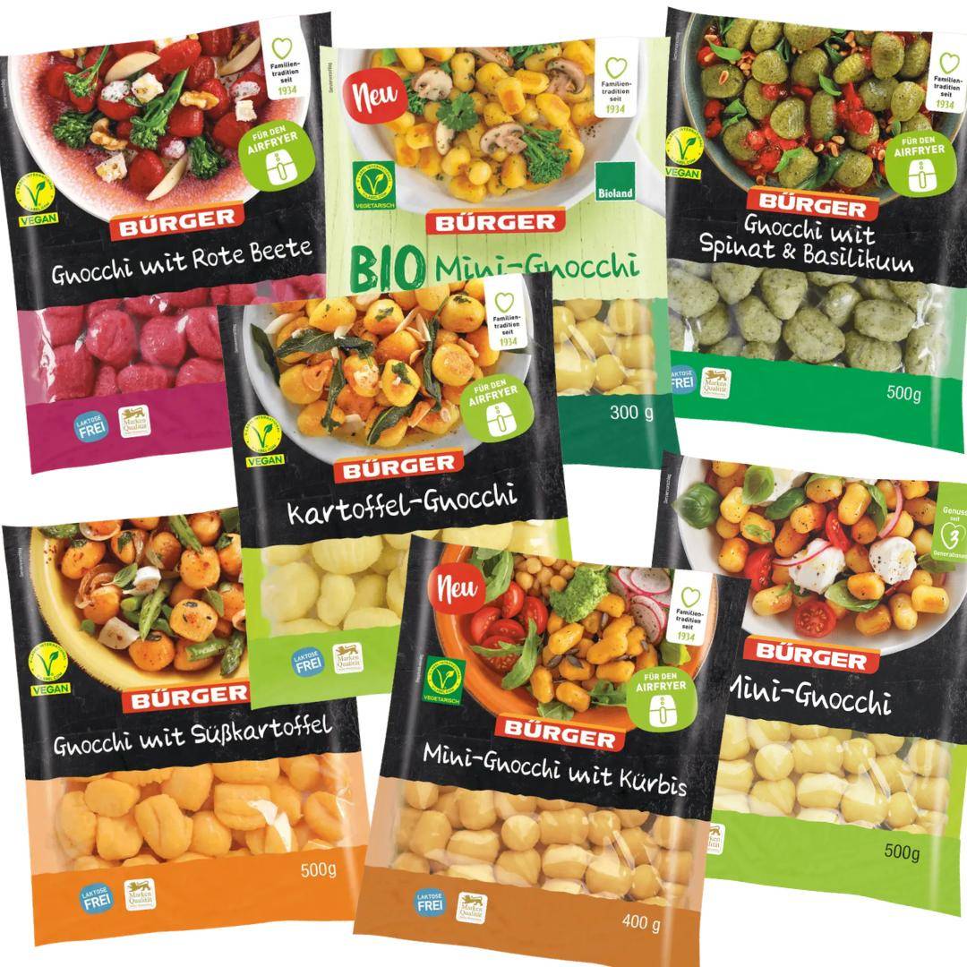 Bürger - "Bunt wie´s Ländle XXL" - das Gnocchi Probierset Bürger - "Bunt wie´s Ländle XXL" - das Gnocchi Probierset