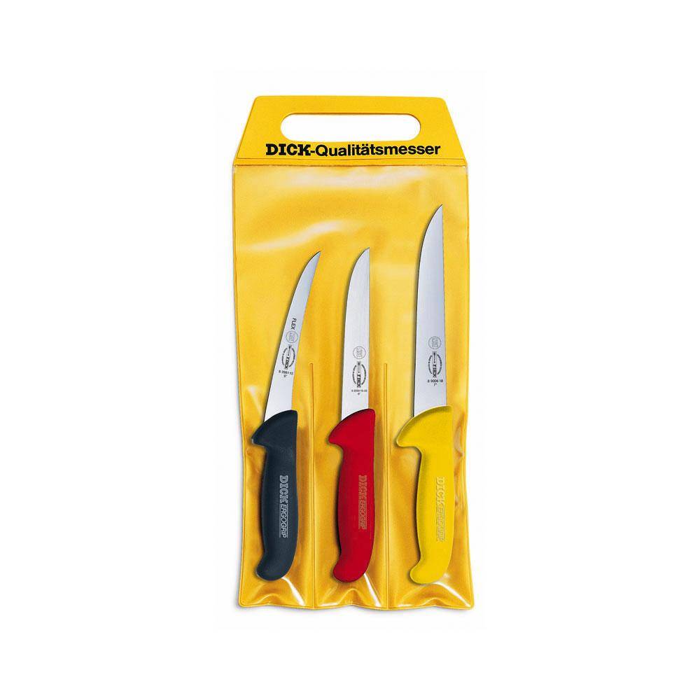 F. DICK - ErgoGrip Messersatz, 3-tlg. "Zerlegemeisterschaft“, 8255100