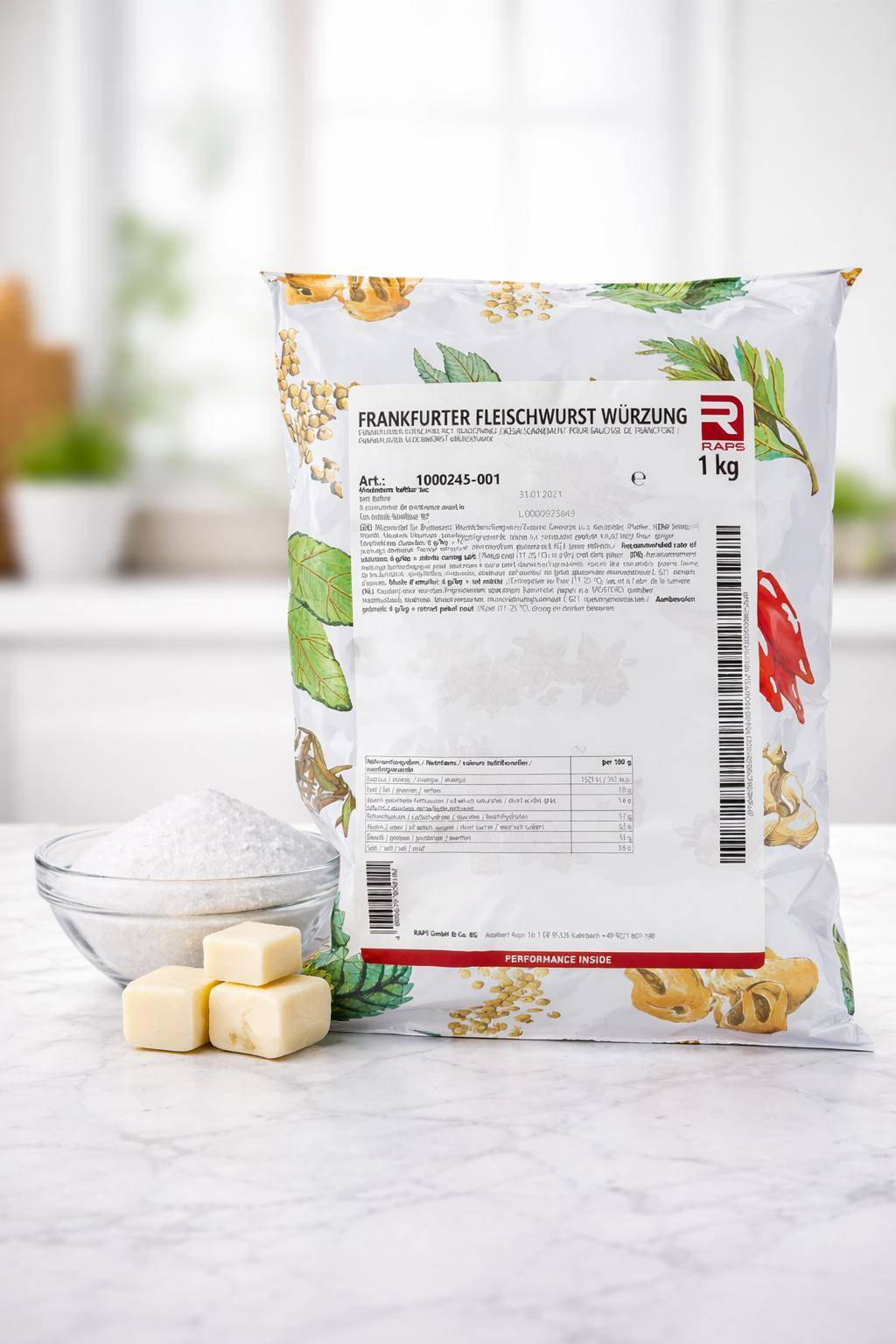 Raps - Frankfurter Fleischwurst Würzung, 1 kg Beutel Raps - Frankfurter Fleischwurst Würzung, 1 kg Beutel