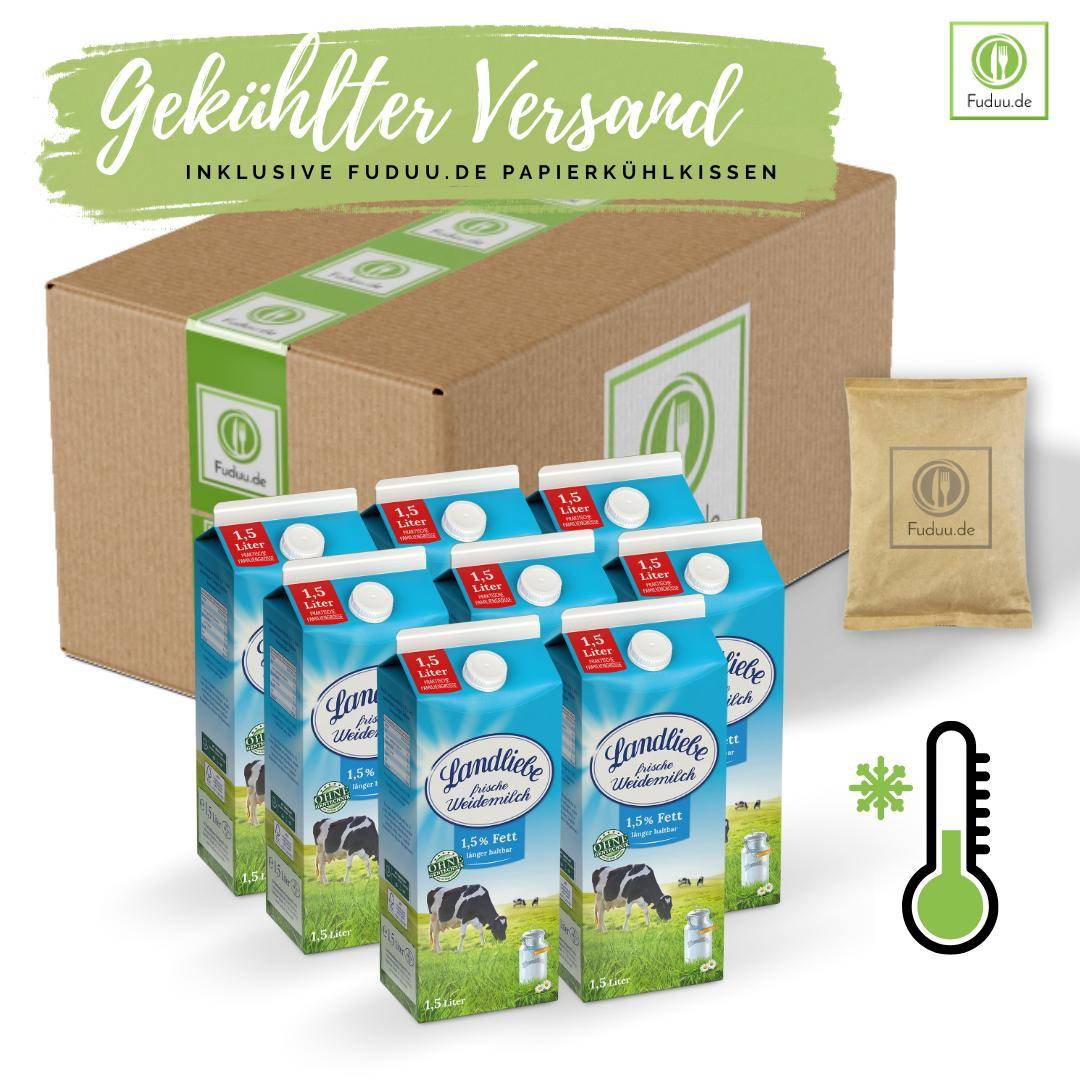 Landliebe - frische Weidemilch 1,5%, 8 x 1,5 Liter