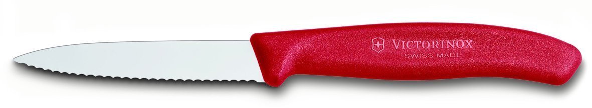 Victorinox - Gemüsemesser SwissClassic, Wellenschliff, 8 cm, rot, 6.7631