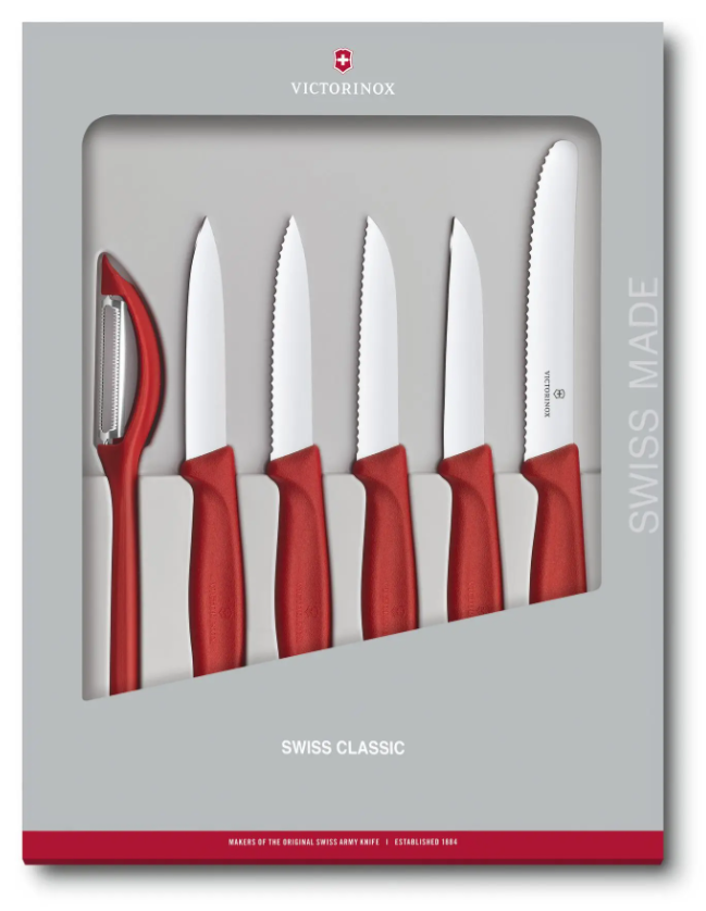 Victorinox - Küchenmesser Set 6-tlg., rot, 6.7111.6G Victorinox - Küchenmesser Set 6-tlg., rot, 6.7111.6G