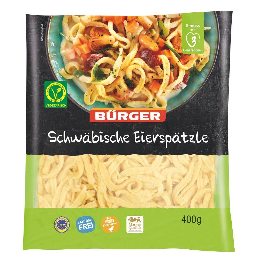 Bürger - Schwäbische Eierspätzle, 400 g Beutel Bürger - Schwäbische Eierspätzle, 400 g Beutel
