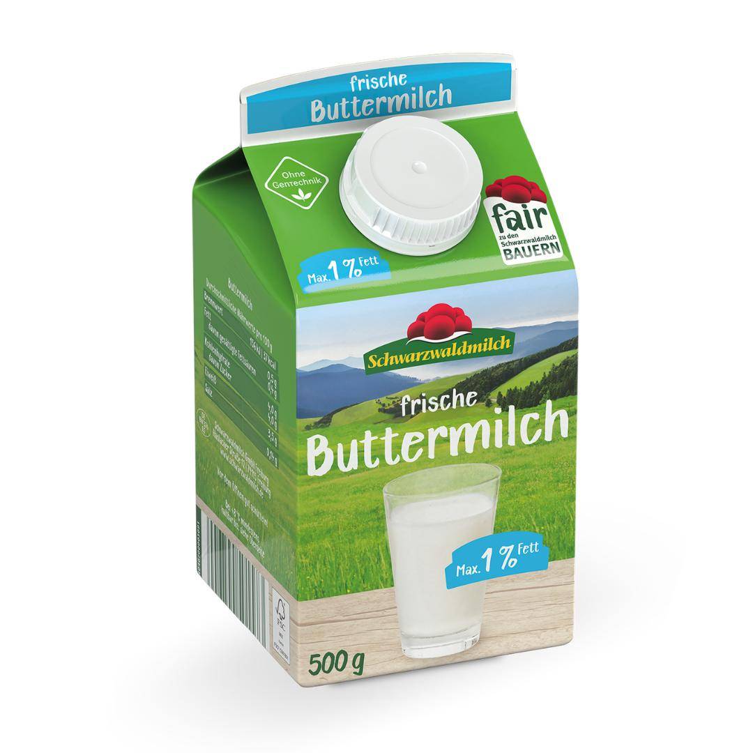 Schwarzwaldmilch - Bioland frische Buttermilch 1%, 10 x 0,5 kg Schwarzwaldmilch - Bioland frische Buttermilch 1%, 10 x 0,5 kg