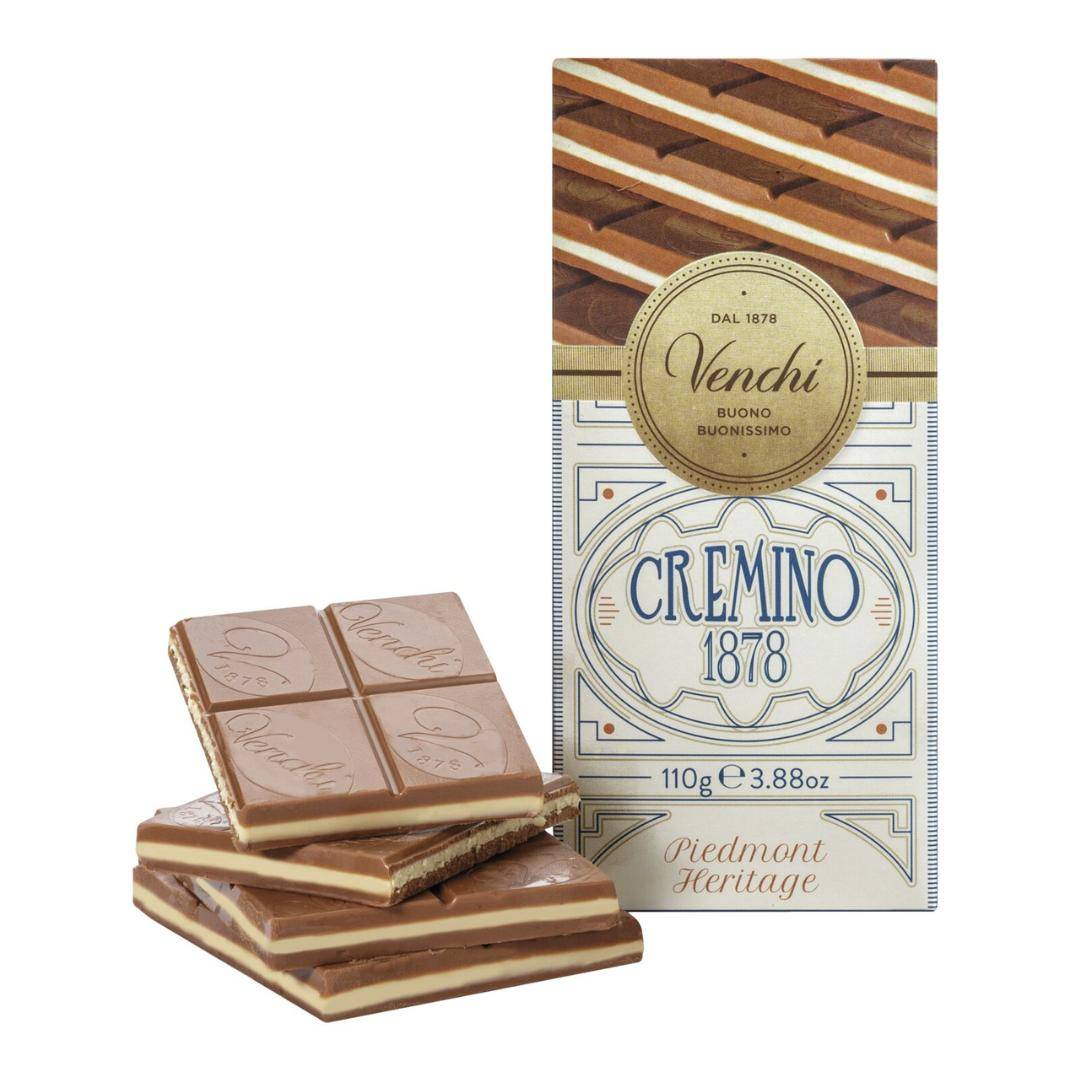 Venchi - Milch-Gianduiaschokolade mit Mandelpaste, 110 g Tafel