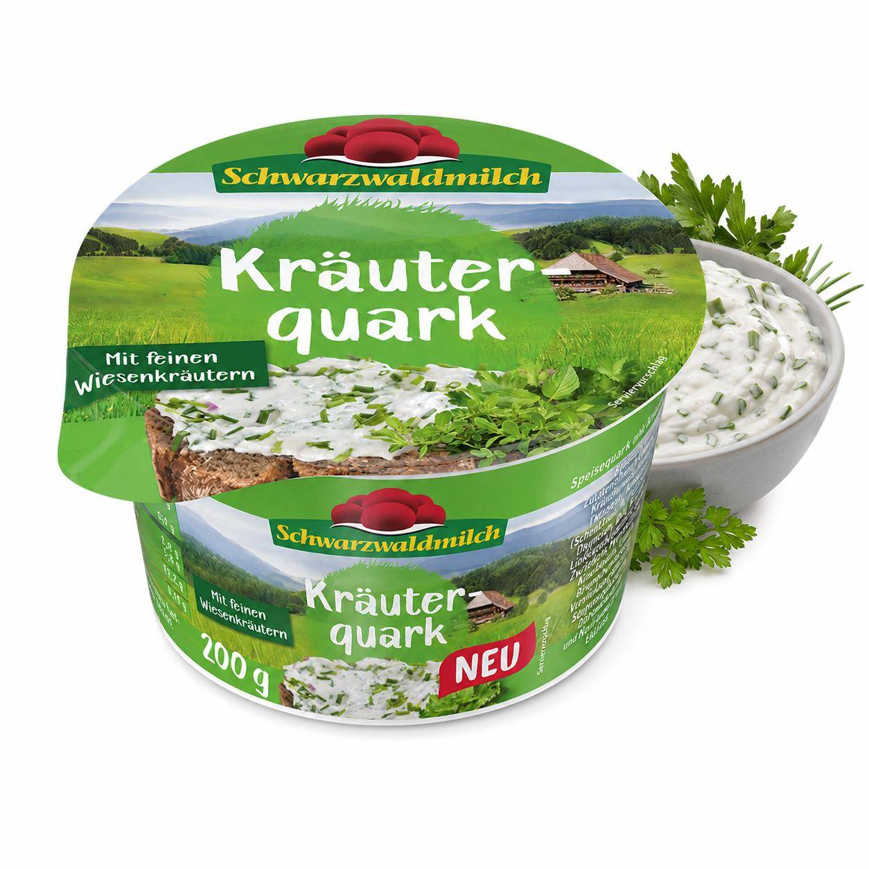 Schwarzwaldmilch - Kräuterquark, 4%, 8 x 200 g Becher