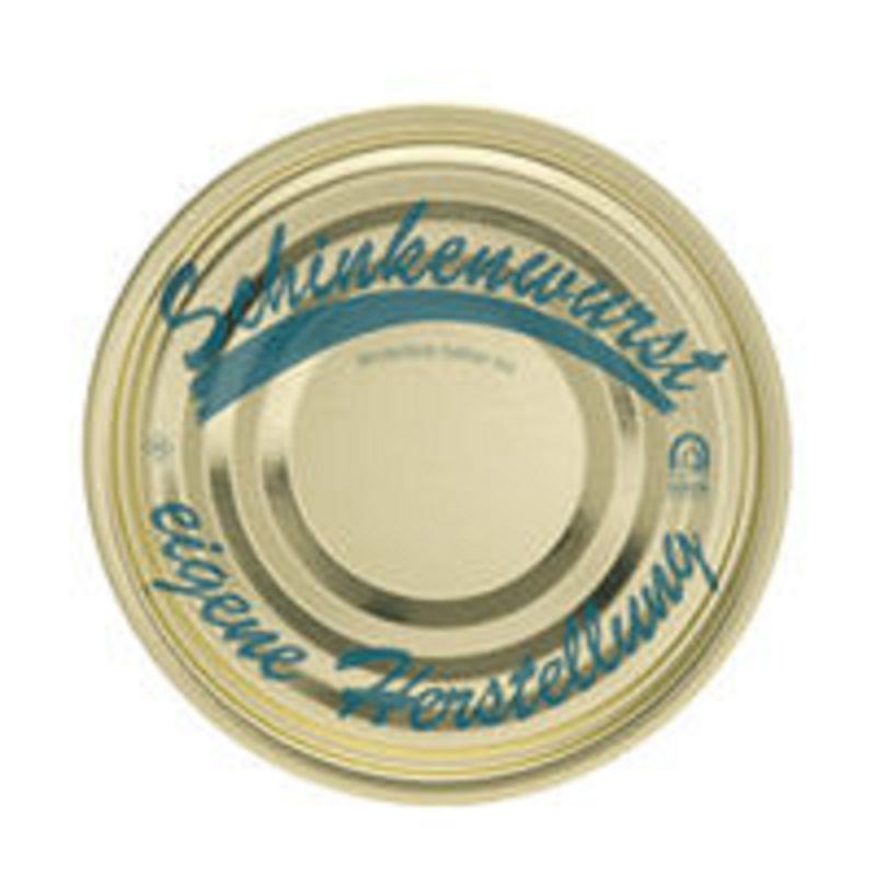 Fuduu.de - Weißblech Dosendeckel, 73 mm, 100 Stück, Aufdruck: Schinkenwurst Fuduu.de - Weißblech Dosendeckel, 73 mm, 100 Stück, Aufdruck: Schinkenwurst