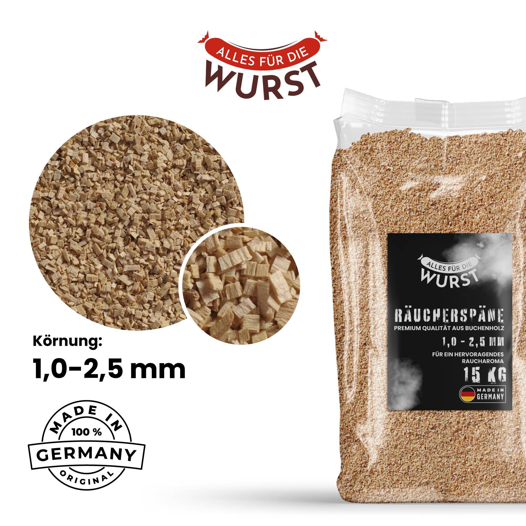 Alles für die Wurst - Räuchermehl Buche 7/20, feingrob
